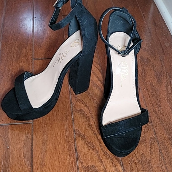 Black Suede Heels - Picture 4 of 4